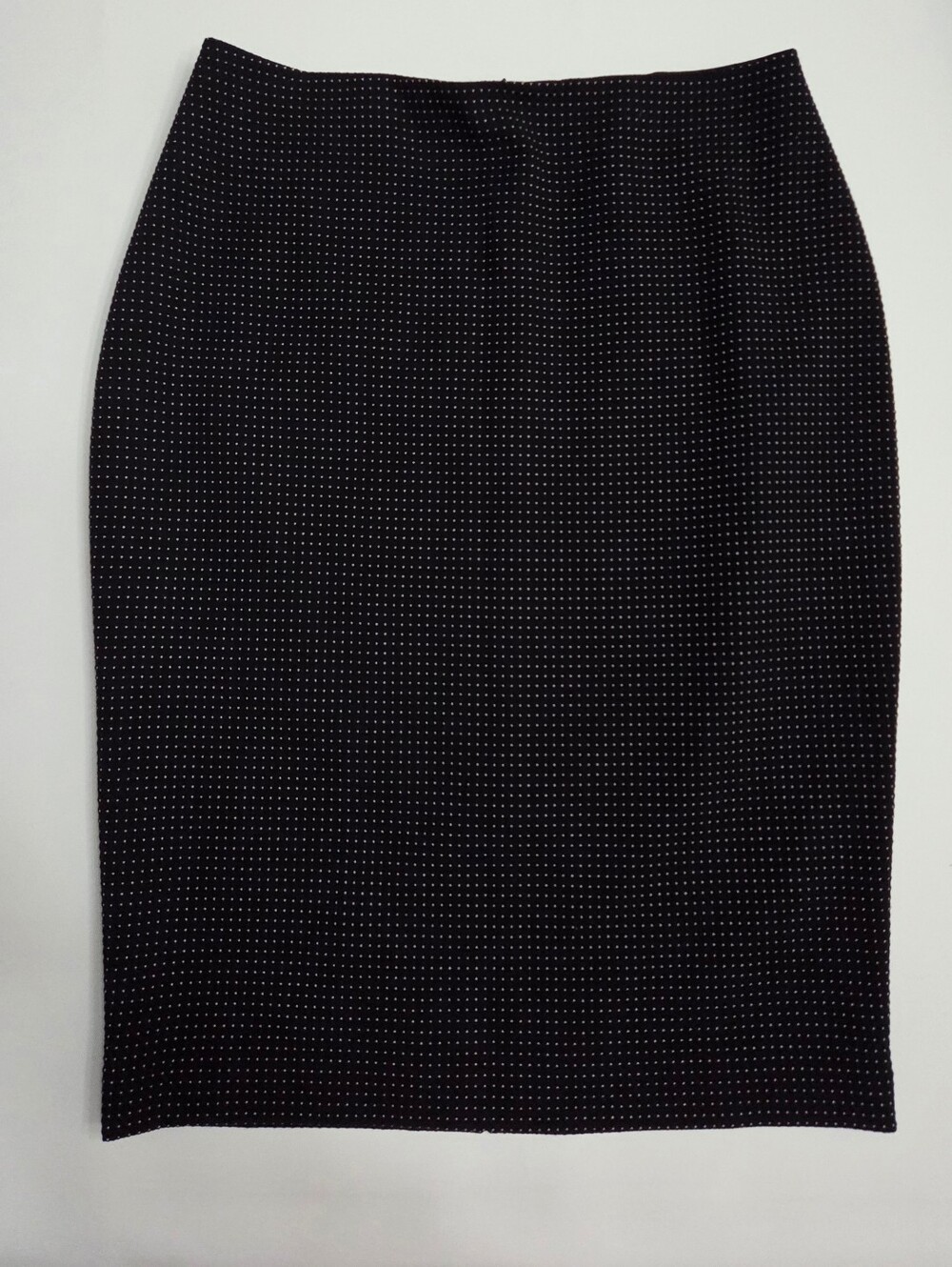NWT White House Black Market Black Pencil Skirt with Micro Dot Pattern Size 0